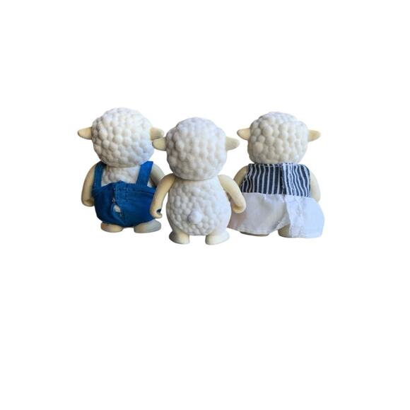 Li'l Woodzeez Lil Little Lamb Garden Snipadoodles Sheep Lamb Family Set of 3 - Picture 3 of 4